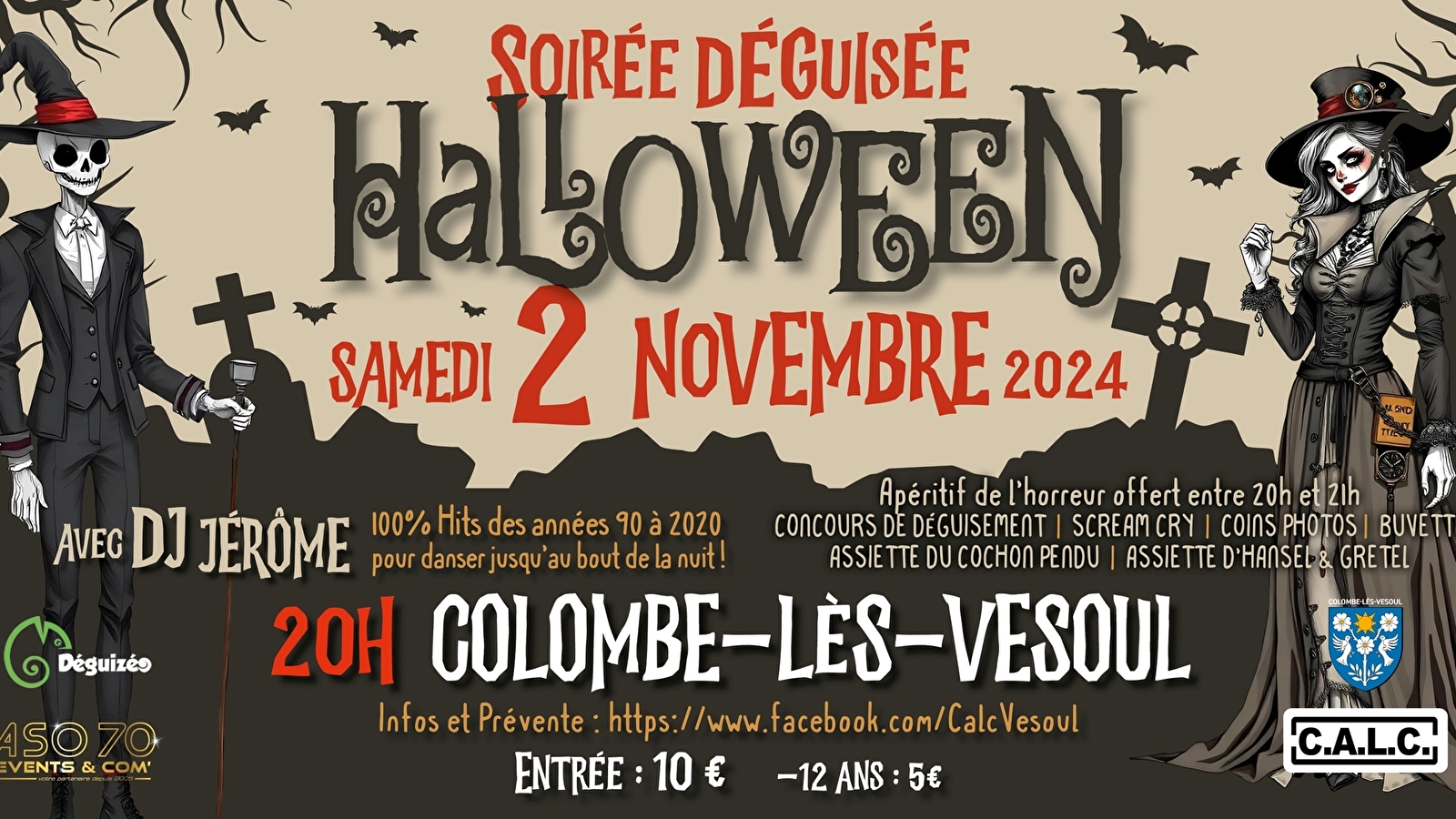 Soirée Halloween Clubbing #3 by le CALC avec ASO70 et DJ Jérôme