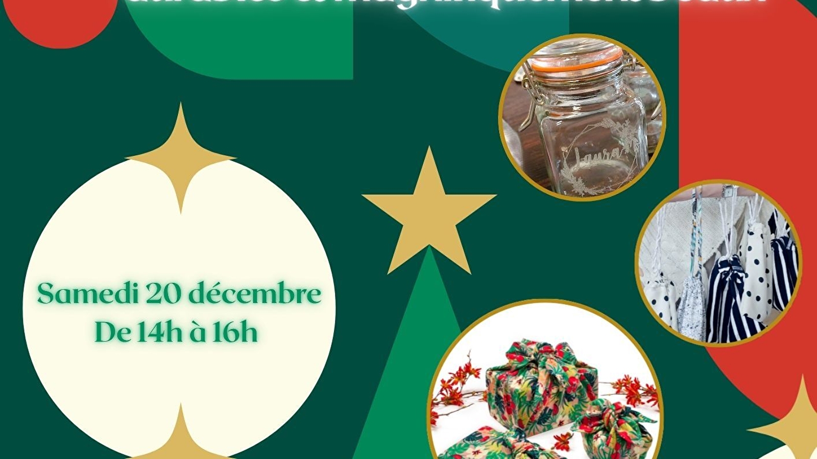 Atelier 'Les emballages deuxième cadeau, durables et magnifiquement beaux'