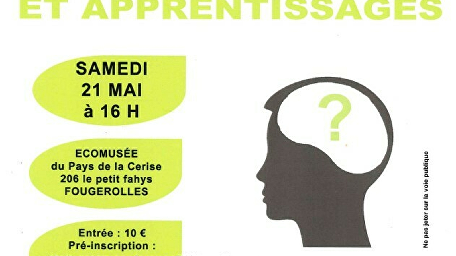 Conférence débat : neurosciences et apprentissages