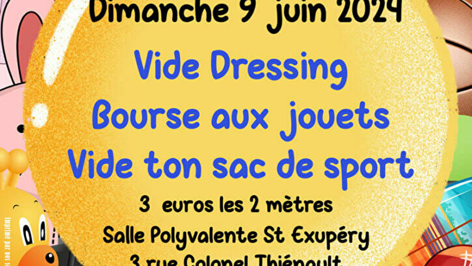 Vide-dressing, bourse aux jouets, vide ton sac de sport