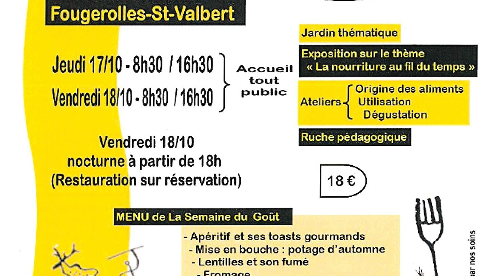 Semaine du goût à Fougerolles-Saint-Valbert