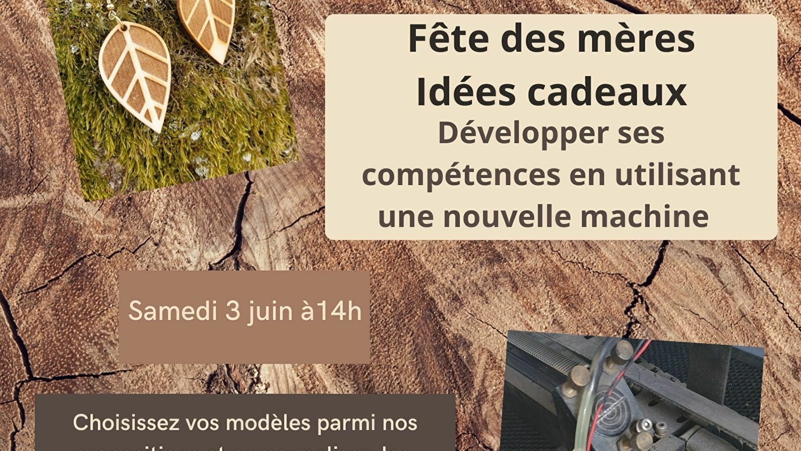 Atelier création de bijoux en bois