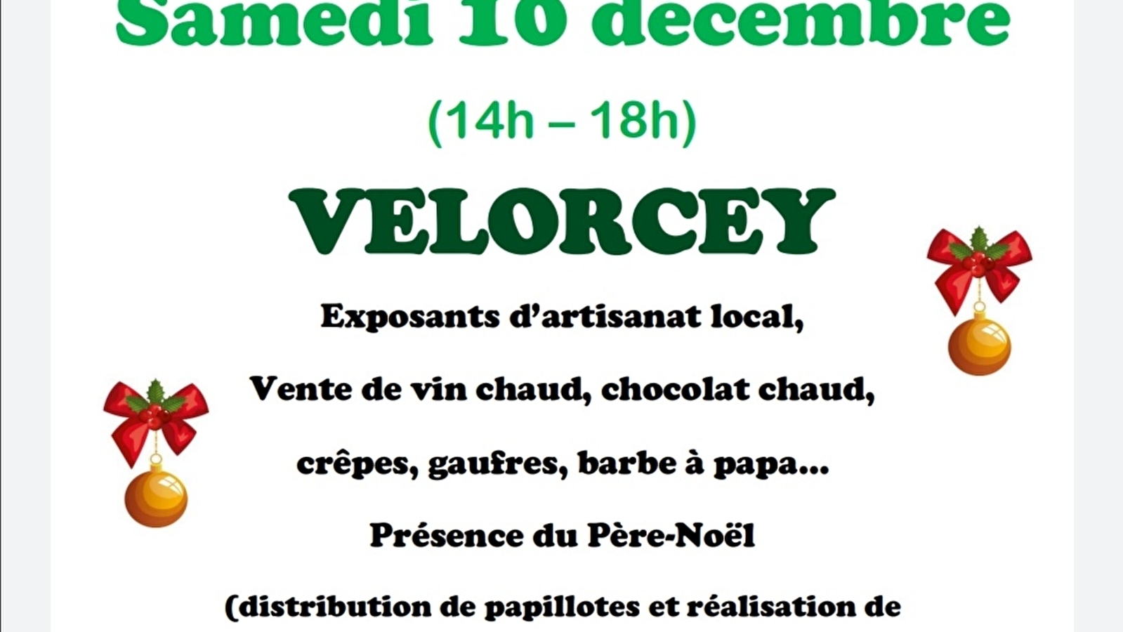 Marché de Noël de Velorcey