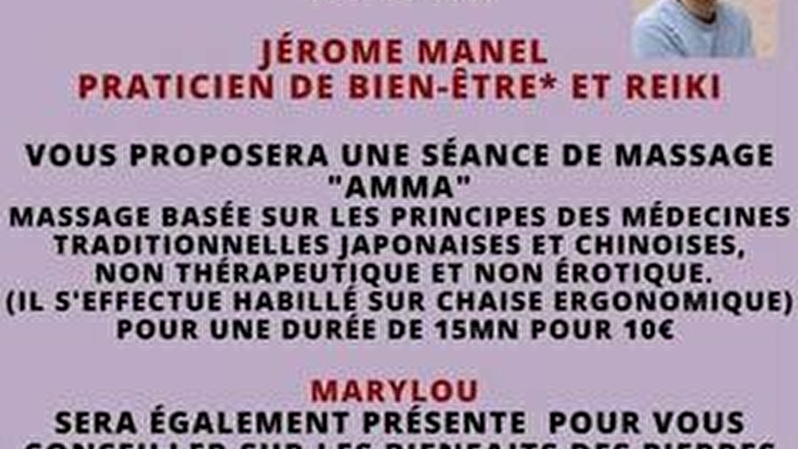 Séance de massage Amma