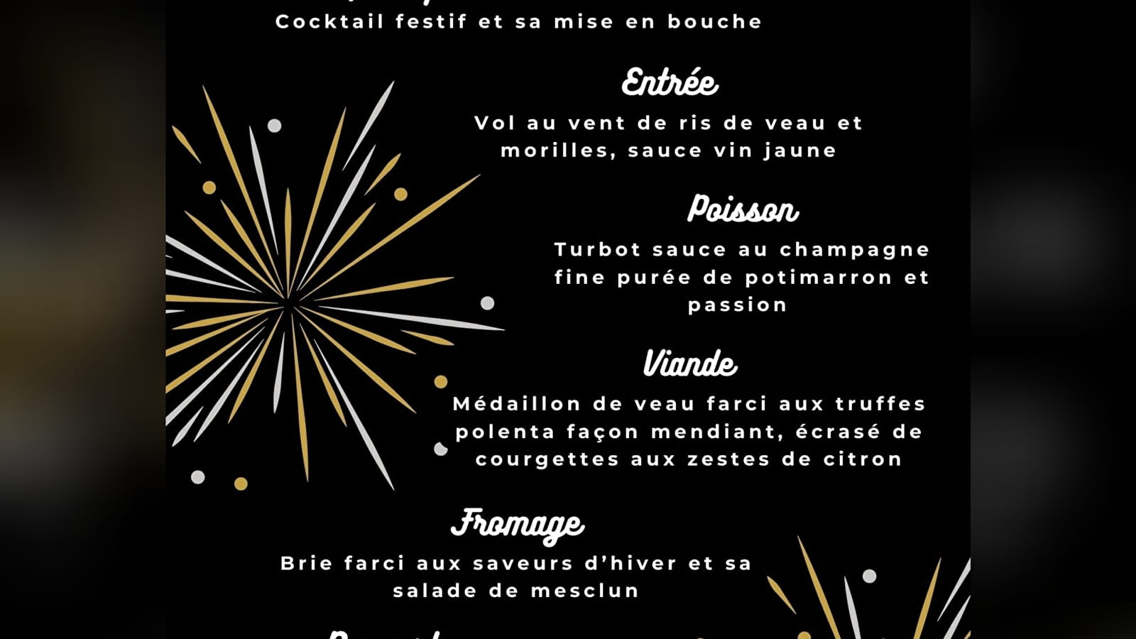 Dîner de la St Sylvestre au Beau-Site