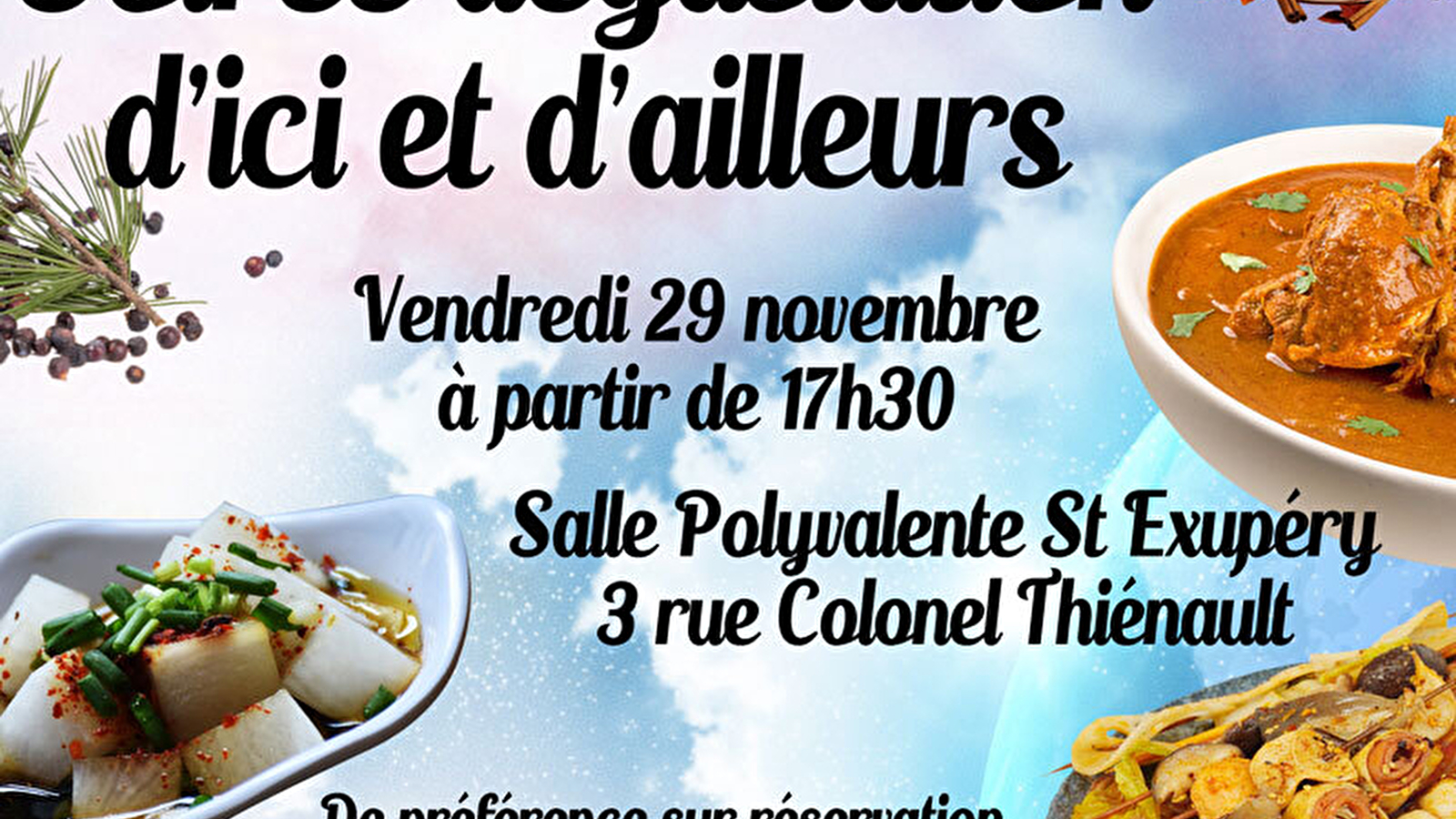 Soirée dégustation d'ici et d'ailleurs