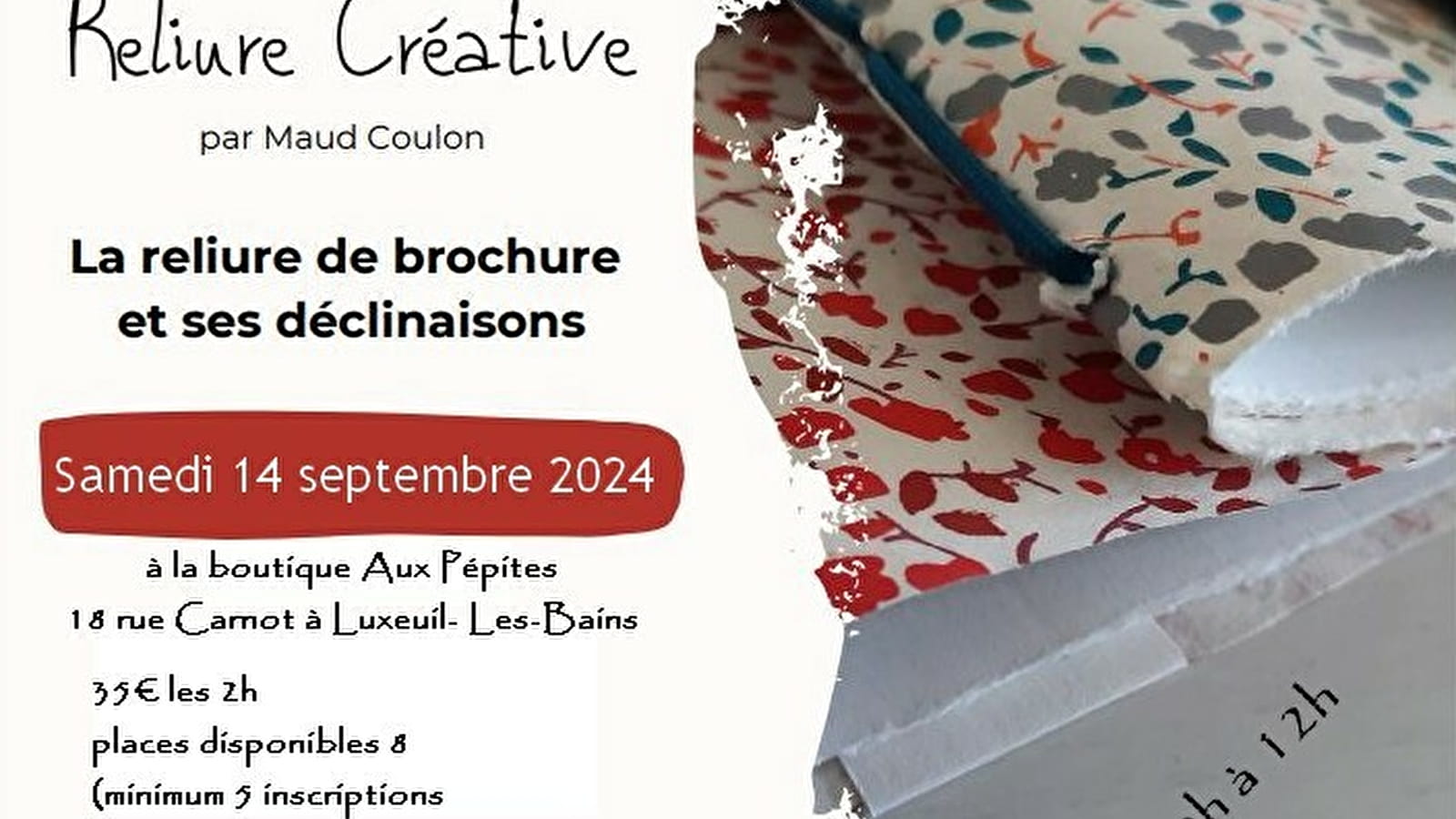 Atelier : Reliure de brochure