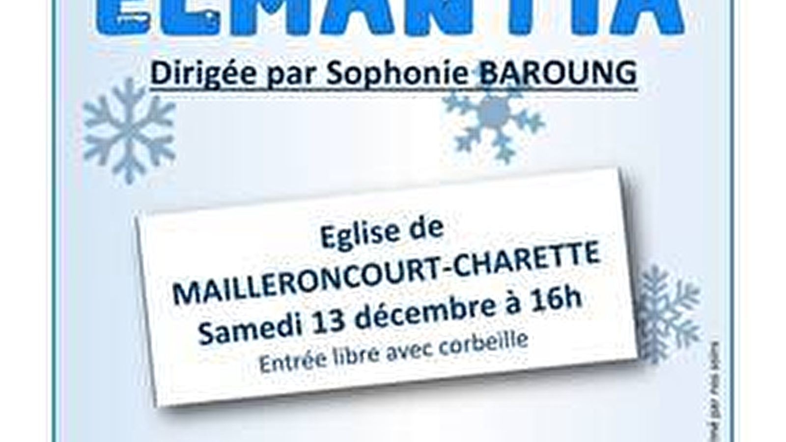 Concert de Noël avec la chorale Elmantia