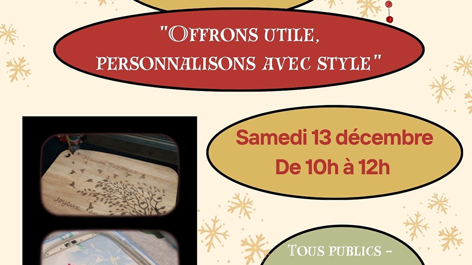 Atelier 'Offrons utile, personnalisons avec style'