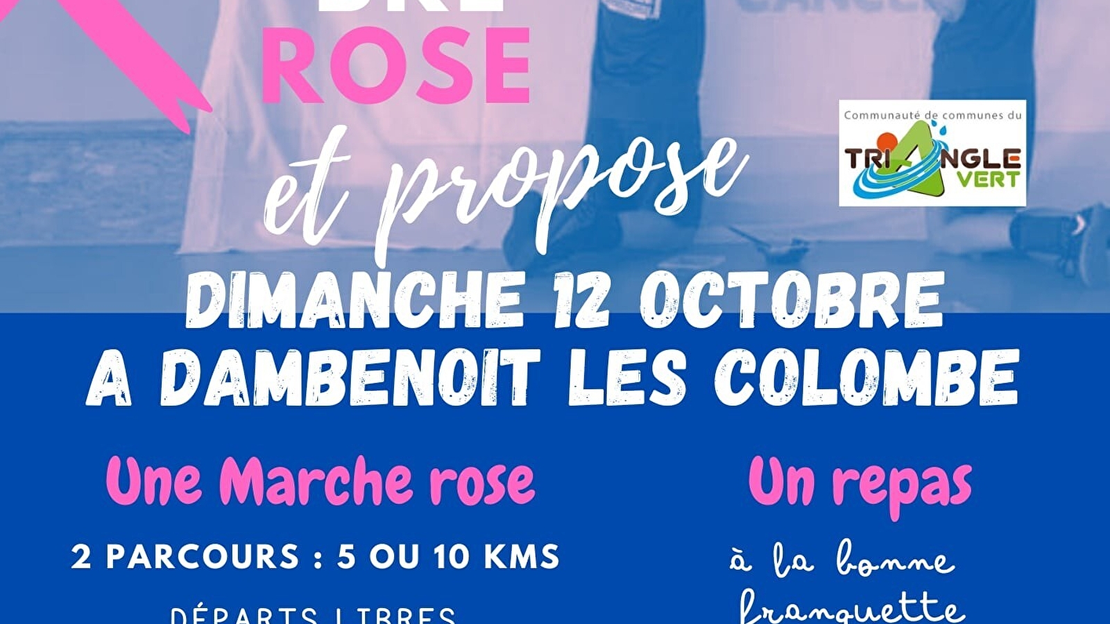 Octobre rose : marche rose et repas