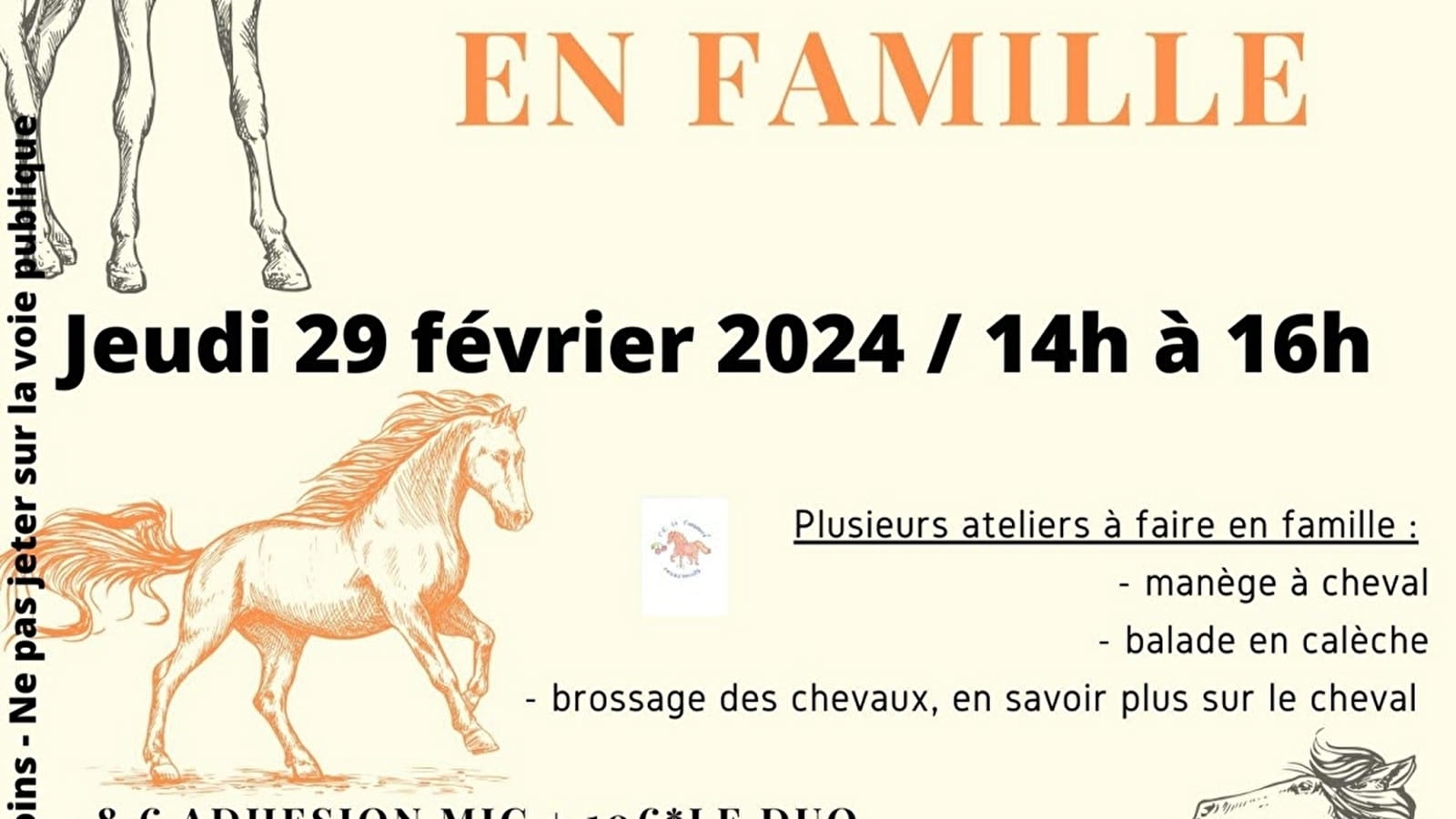 Animations en famille au centre équestre