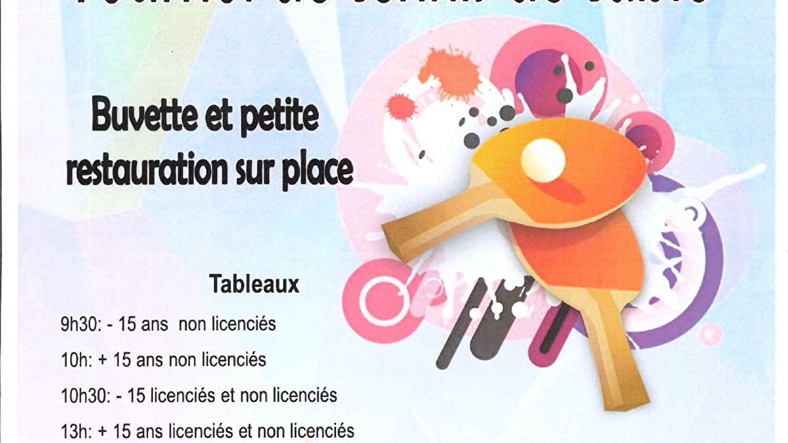Tournoi de tennis de table