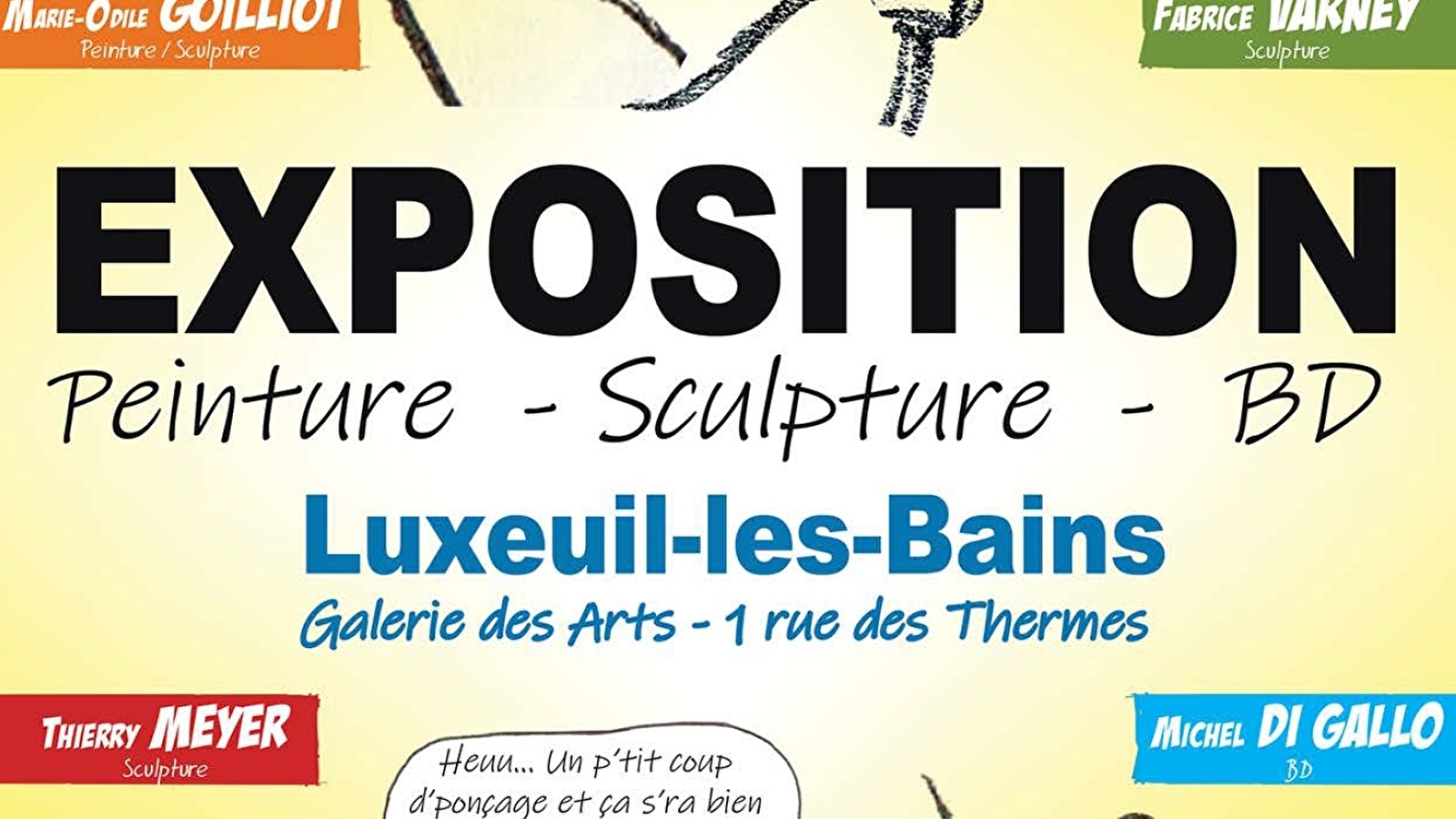 Exposition peinture, sculpture, BD