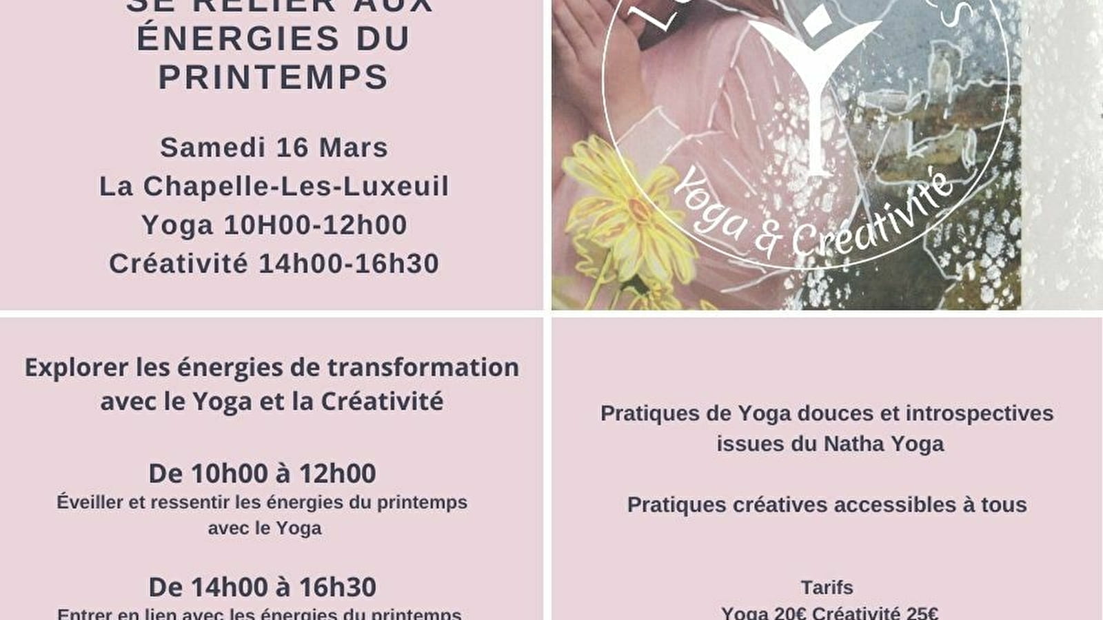Atelier Yoga & créativité : se relier aux énergies du printemps