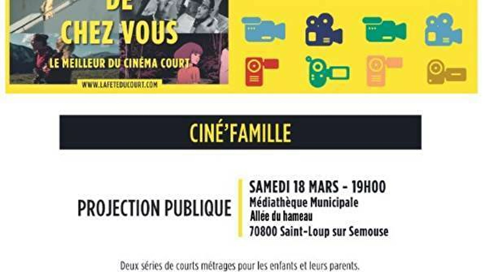 Fête du court métrage : Ciné' famille