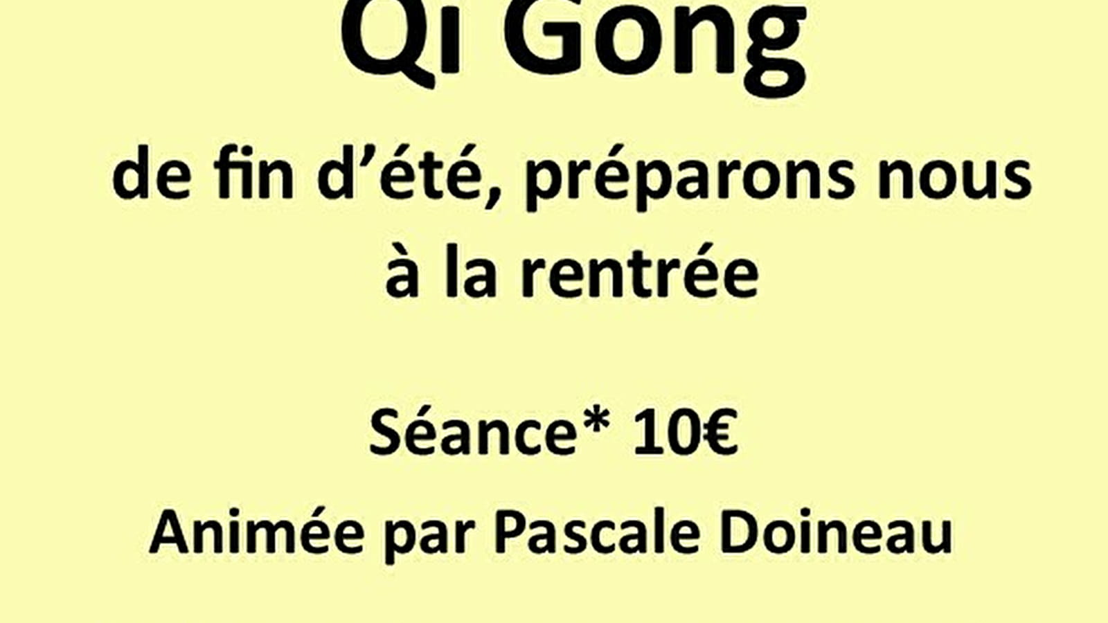 Qi Gong de fin d'été