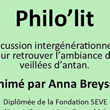 Atelier Philo'lit - FOUGEROLLES-SAINT-VALBERT