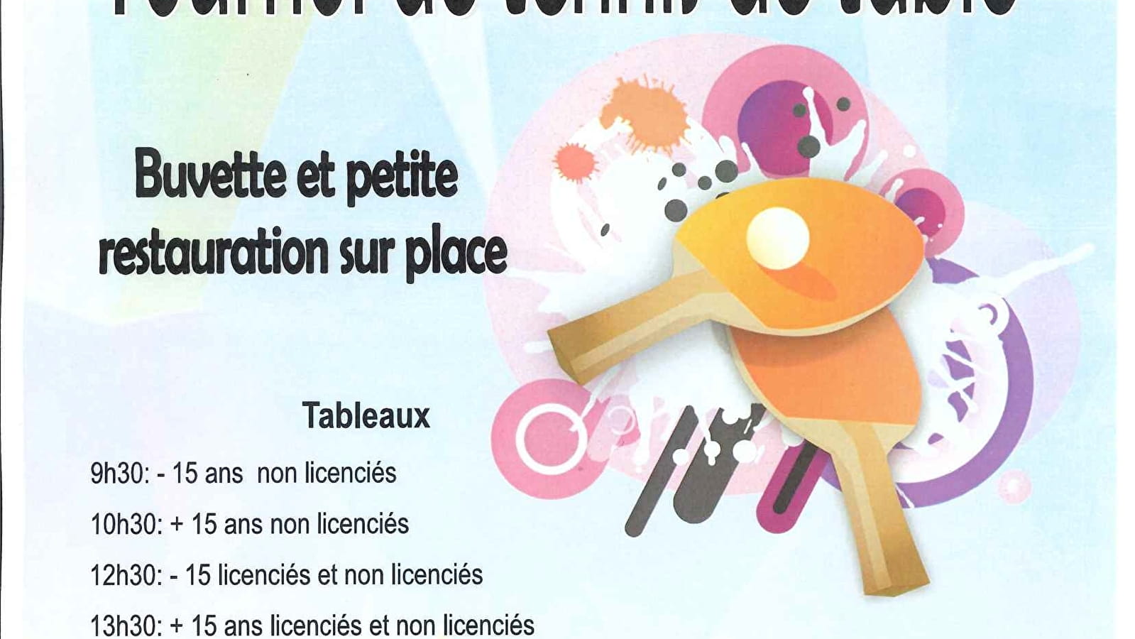 Tournoi de tennis de table